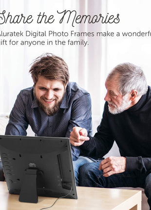 Aluratek 8 Inch LCD Digital Photo Frame with Auto Slideshow Using USB SD/SDHC (ADPF08SF) - Black