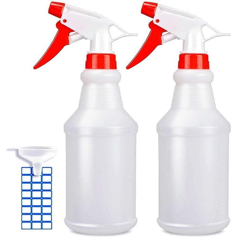 JohnBee Empty Spray Bottles (16oz/2Pack) - Adjustable Spray Bottles for Cleaning Solutions - No Leak and Clog - HDPE spray bottle For Plants, Pet, Vinegar, BBQ, and Rubbing Alcohol