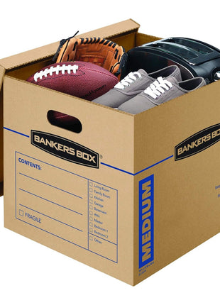 Bankers Box Medium Classic Moving Box 20 Pack, Reinforced Handles, Tape-Free Assembly, Box with Lid, 19-in x 14.5-in x 15.5-in (8817202)