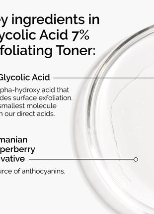 The Ordinary Glycolic Acid 7% Exfoliating Toner, Brightening and Smoothing Daily Toner for More Even-Looking Skin Tone, 8.1 Fl Oz