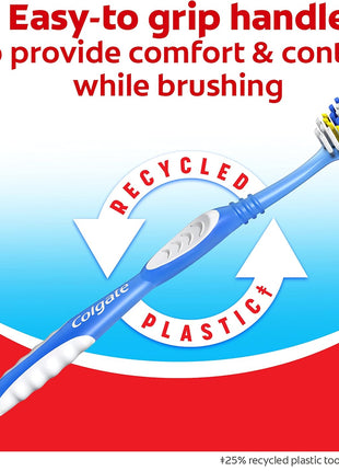 Colgate Extra Clean Full Head Toothbrush, Soft, 6 Pack | Soft Bristles, Full Head Design, Everyday Cleaning, Easy Grip Handle, Bulk Toothbrush Pack