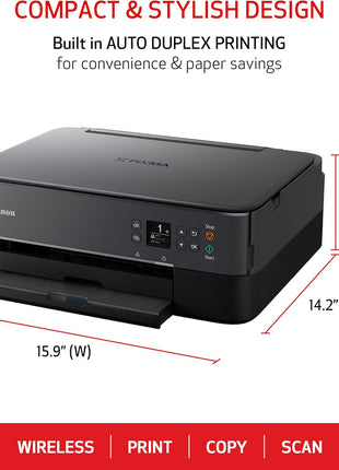 Canon PIXMA TS6420a All-in-One Wireless Inkjet Printer [Print, Copy, Scan], Works with Alexa | All-in-One Print and Copy and Scan, 1.44 OLED, Auto-Duplex, WI-FI and Airprint and Mopria, Alexa Support