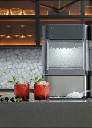 GE Profile Opal 2.0 Side Tank | 0.75 Gallon Water Tank Accessory for Nugget Ice Maker | Allows for 3X More Ice Before Refill | Stainless Steel