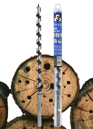 1/2-Inch x 12-Inch Auger Drill Bit for Wood, Hex Shank 3/8-Inch One Piece, Ship Auger Long Drill Bit for Soft and Hard Wood, Plastic, Drywall and Composite Materials