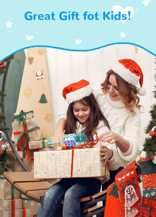 Amazmic Kids Karaoke Microphone Machine Toys for Girls Bluetooth Microphone with LED Light, Christmas Birthday Gift for Girls Boys 3-12+ Years Old (Blue)