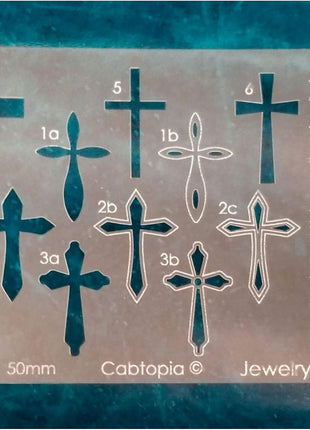 Jewelry Design Template Stencil Jewelry #3 Crosses