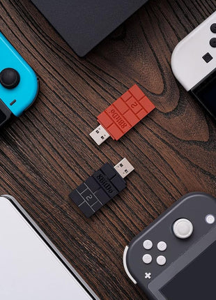 8BitDo Wireless USB Adapter 2 for Switch/Switch 2, Windows PC, Mac & Raspberry Pi, Compatible with Xbox Series X & S Controller, Xbox One Bluetooth Controller, Switch Pro and PS5 Controller (Black)