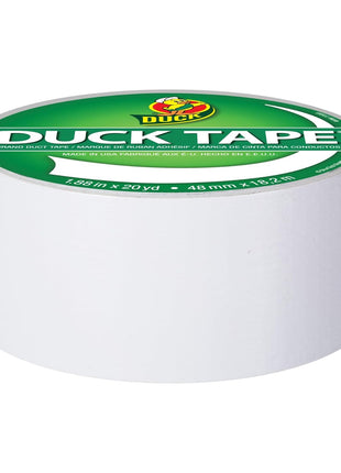 Duck Brand 1265015 Color Duct Tape, White, 1.88 Inches x 20 Yards, Single Roll