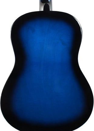 YMC 38 inch Blue Beginner Acoustic Guitar Starter Package Student Guitar with Gig Bag,Strap, 3 thickness 9 Picks,2 Pickguards,Pick Holder, Extra Strings, Electronic Tuner -Blue
