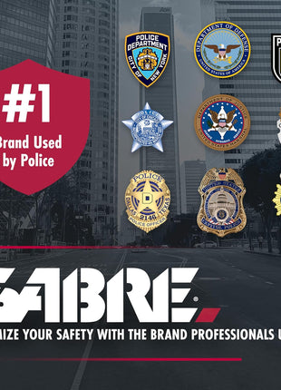 SABRE 3-in-1 Compact Defense Spray – Pepper Spray, Tear Gas & UV Dye, Max Police Strength, Belt Clip for Quick Access, 4X Longer Spray Time (Up to 13 Seconds), 0.67 fl oz, Secure & Easy Safety