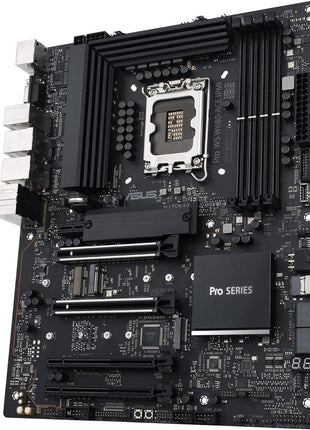 ASUS Pro WS W680-ACE IPMI Intel LGA1700 ATX workstation motherboard,2x PCIe 5.0x16 slot,DDR5,ECC memory,2x2.5 Gb Lan,3xM.2 slots,SlimSAS,BMC header,THUNDERBOLT4 Header,IPMI Expansion card bundled,ACCE