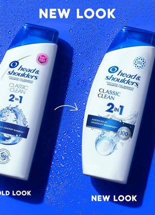 Head & Shoulders Classic Clean 2-in-1 Anti-Dandruff Shampoo and Conditioner, Travel Size, 72-Hour Protection, 8.45 fl oz