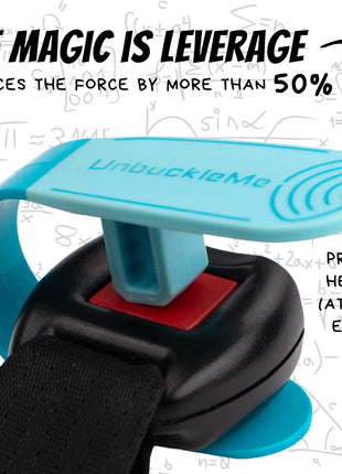 UnbuckleMe Car Seat Buckle Release Tool - Easy Opener Aid for Arthritis, Long Nails, Older Kids - Button pusher for infant, toddler, convertible 5 pt harness car seats - As Seen on Shark Tank (Aqua)