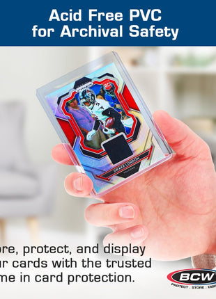 BCW 108 PT. Thick Card Topload Holder - Pack of 1 | Durable Rigid PVC Toploader | Toploaders for Memorabilia, Jersey, Patch, and Relic Cards