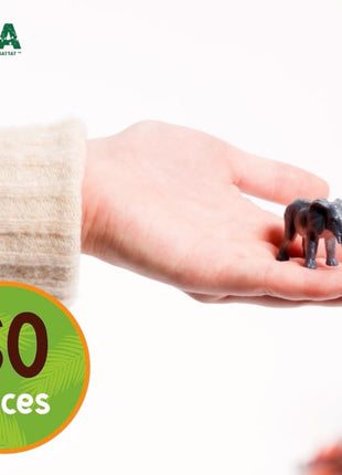 Terra by Battat Wild Animal Figurines Tube, 60 Mini Safari Figures, Animals | 60 realistic mini wild animal figures in a portable tube for pretend play, crafts, dioramas, sensory bins, Animals, 3+ Years