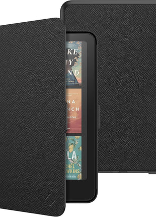Fintie Case for 7 inch All-New Kindle Paperwhite (12th Generation, 2024) and Kindle Colorsoft - Slim Lightweight Shell PU Leather Protective Cover with Auto Sleep/Wake, Black