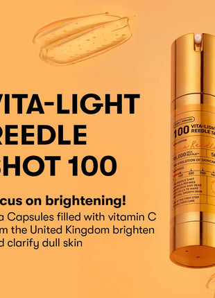 VT COSMETICS Vita-Light Reedle Shot 100 Serum, 1.69 fl oz (50ml)