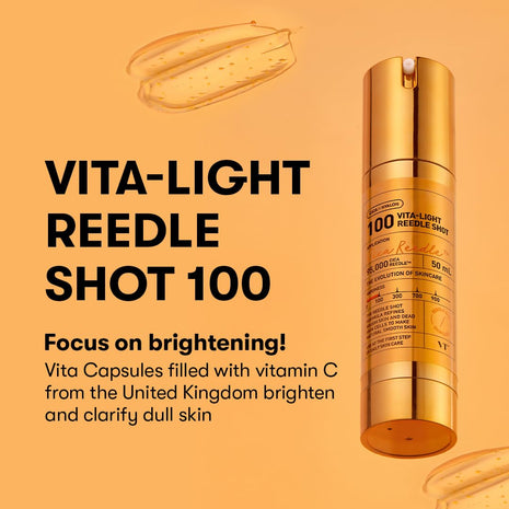 VT COSMETICS Vita-Light Reedle Shot 100 Serum, 1.69 fl oz (50ml)