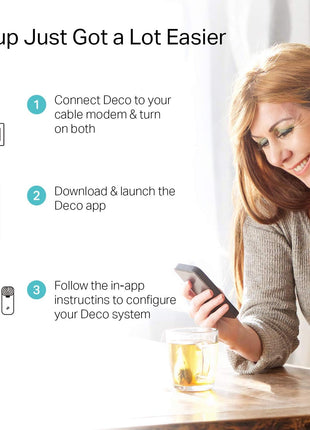 TP-Link Deco S4 Mesh AC1900 WiFi System - Up to 5,500 Sq.ft. Coverage, Replaces WiFi Router and Extender, Gigabit Ports, Works with Alexa, Deco S4(3-Pack)