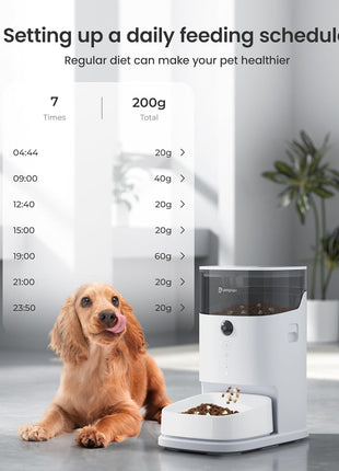 Automatic Cat Feeder with Camera,3.5L Programmable Pet Food Dispenser,1080P HD Night Vision,2-Way Audio & 60s Voice Recorder, Timed Portion Control Auto Feeder for Indoor Cats & Small Dogs