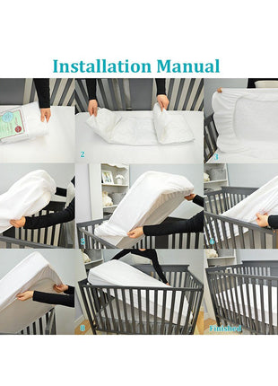 American Baby Company Waterproof Fitted Crib Mattress Protector 52" x 28" | Quilted, Noiseless, Soft & Breathable Crib & Toddler Mattress Pad Cover
