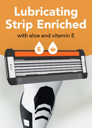 BIC Flex 5 Men's 5-Blade Razor Cartridge Refills, 8-Pack | Lubricating Strip with Aloe and Vitamin E | Precision Edging Blade for Tricky Spots | Refillable Cartridges for Convenience