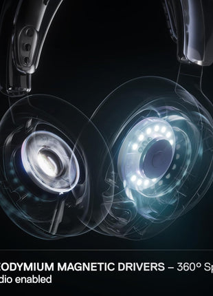 SteelSeries Arctis Nova Pro Wireless Multi-System Gaming Headset - Premium Hi-Fi Drivers - Active Noise Cancellation - Infinity Power System - Stealth Retractable Mic - PC, PS5/PS4, Switch, Mobile
