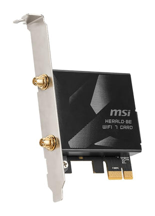 MSI Herald-BE WI-FI 7 MAX (Wi-Fi 7, 802.11BE, Bluetooth 5.4, PCIe, Multi-Link Operation Technology, External Antenna)