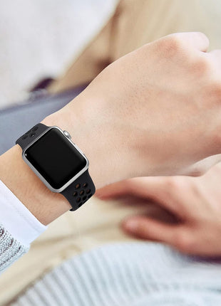 Lerobo Compatible with Apple Watch Band 44mm 45mm Series 10 11 46mm 42mm 49mm Men Women,Soft Silicone Breathable Sport Band Compatible for Apple Watch Ultra SE 3 2 for iWatch Series 9 8 7 6 5 4 3 Black