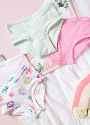 Burt's Bees Baby Baby Toddler Girl Underwear, Organic Cotton, Pack of 5, Planets & Unicorns, 4-5T