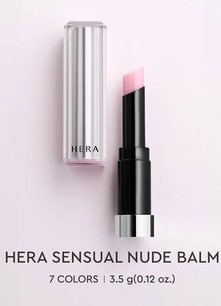 HERA Sensual Nude Balm 3.5g #00 GLACIER | 30H Hydrating Tinted Color Lip Balm with Ceramide, Hyaluronic Acid & Shea Butter, Nourishing Care for Smooth and Naturally Radiant Korean Makeup