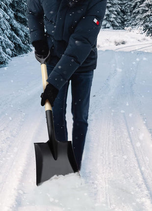 Square Shovel, Shovels for Digging with D-Handle, Overall 41-Inch Long Garden Shovel, Transfer Shovel, Snow Shovel for Car, Garden Tools