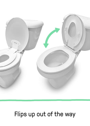 Ingenuity: ity by Ingenuity Flip & Sit Potty Seat (White) – Easy to Set Up & Remove Potty Training Seat That Attaches to Adult Toilet Seat
