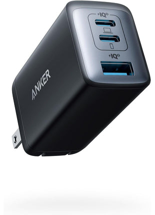 Anker USB C Charger(Nano II 65W), PPS 3-Port Fast Compact Foldable Wall Charger for MacBook Pro/Air, iPad Pro, Galaxy S20, Dell XPS 13, Note 20/10+, iPhone 16/16 Pro, Steam Deck, and More