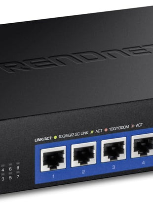 TRENDnet 8-Port 10G Switch, TEG-S708, 8 x 10G RJ-45 Ports, 160Gbps Switching Capacity Rack mountable, Ethernet Splitter, NDAA & TAA Compliant, Lifetime Protection, Black