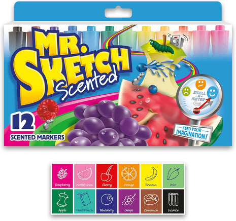 Mr. Sketch Scented Markers, Chisel Tip, 12 Count
