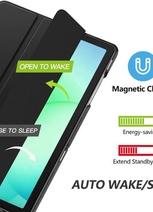 MoKo Case for Galaxy Tab A9+/A9 Plus 11 inch 2023, Slim Stand Protective Smart Cover with Hard PC Translucent Back Shell for Tab A9 Plus Tablet (SM-X210/X216/X218), Auto Wake/Sleep, Black
