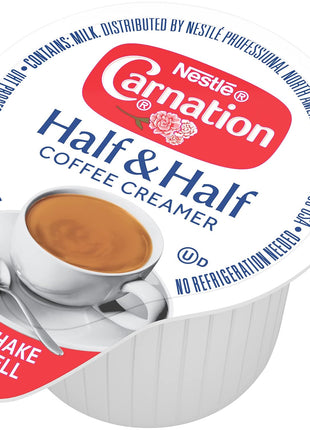 Nestle Carnation Coffee Creamer Half and Half, Made with Real Dairy, 0.304 fl oz Tubs (Pack of 360)