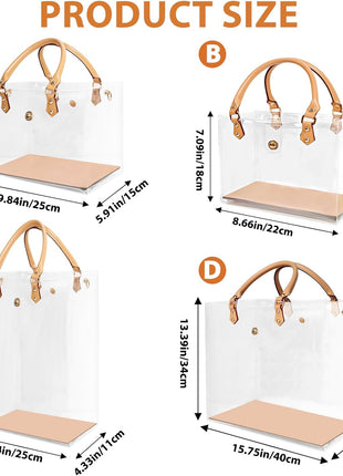 Clear PVC DIY Tote Bag Handbag Making Kit Handmade Gift Bag Craft Accessory Tool Set Birthday Holiday Gift Bag