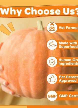 ZEBORA Pumpkin for Dogs, Omega 3 Fish Oil for Dogs
