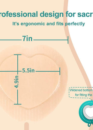 Dimora Wound Dressing Sacrum Foam Bandages Silicone Adhesive Border 7.08 inchx7.08 inch Waterproof Sacral Pads Absorbent Breathable Bed Sore Pressure Dressing
