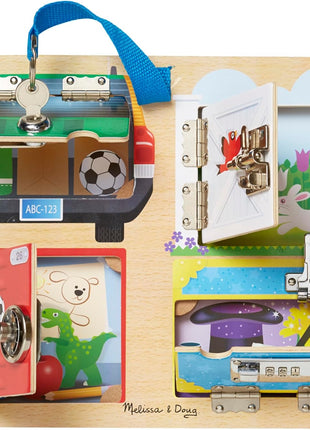 Melissa & Doug Locks and Latches Board Wooden Educational Toy