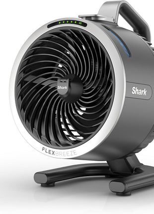 Shark FlexBreeze HydroGo Fan—Ultra-powerful portable fan with indoor + outdoor mist. Corded & cordless, 5 speeds, evaporative misting, Grey, FA052