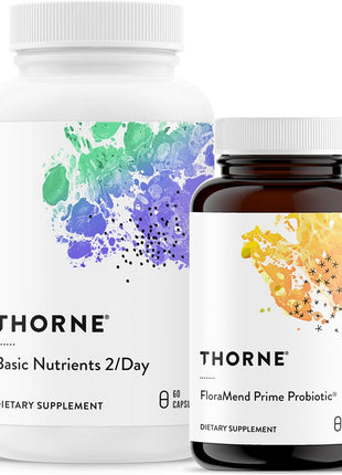 THORNE - Daily Essentials Bundle - Basic Nutrients 2/Day & FloraMend Prime Probiotic - Multivitamin + Probiotic Support - 30 Servings