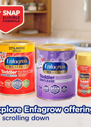 Enfagrow Premium Toddler Milk Nutritional Drink, Enfagrow Toddler Drink, Try Our Brain-Supporting Trio, 32oz Can