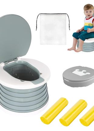 Portable Potty for Toddler,Travel Potty Seat for Toddler,Travel Toilet Kids | Portable Toilet for Kids,Car Potty for Toddler with 45 Liners,for Toddler Travel, Camping, Foldable, Indoor/Outdoor Use