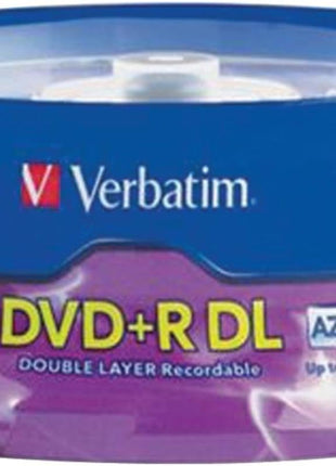 Verbatim DVD+R DL 8.5GB 8X AZO with Branded Surface - 15Pk Spindle