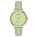 Helix by Timex Analog Watch for Women with Green Round Dial & Green Leather Strap Band Water Resistant Women's Wrist Watches - TW056HL00