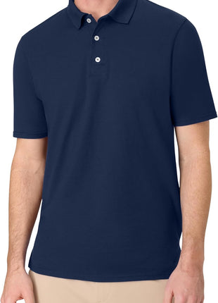 Hanes mens X-temp Performance Polo, Cotton Blend Sport Shirt for Men With Odor Control