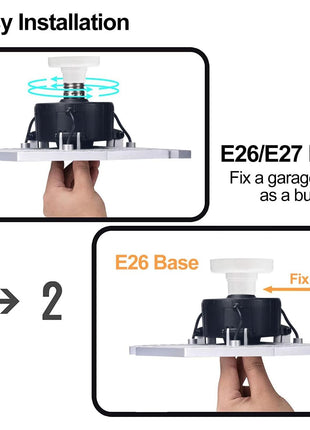KERNOWO LED Garage Lights, 140W 18500 Lumens Garage Lighting, 6000K Daylight with Deformable Three Panel Ceiling Light Fixture E26/E27 Triple Glow LED Shop Light for Basement Workshop Warehouse